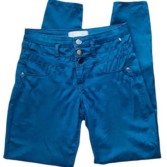 No Boundaries Teal Corset Waist Stretch Jeans , Skinny Jeans , Women Denim Jeans - Picture 9 of 12